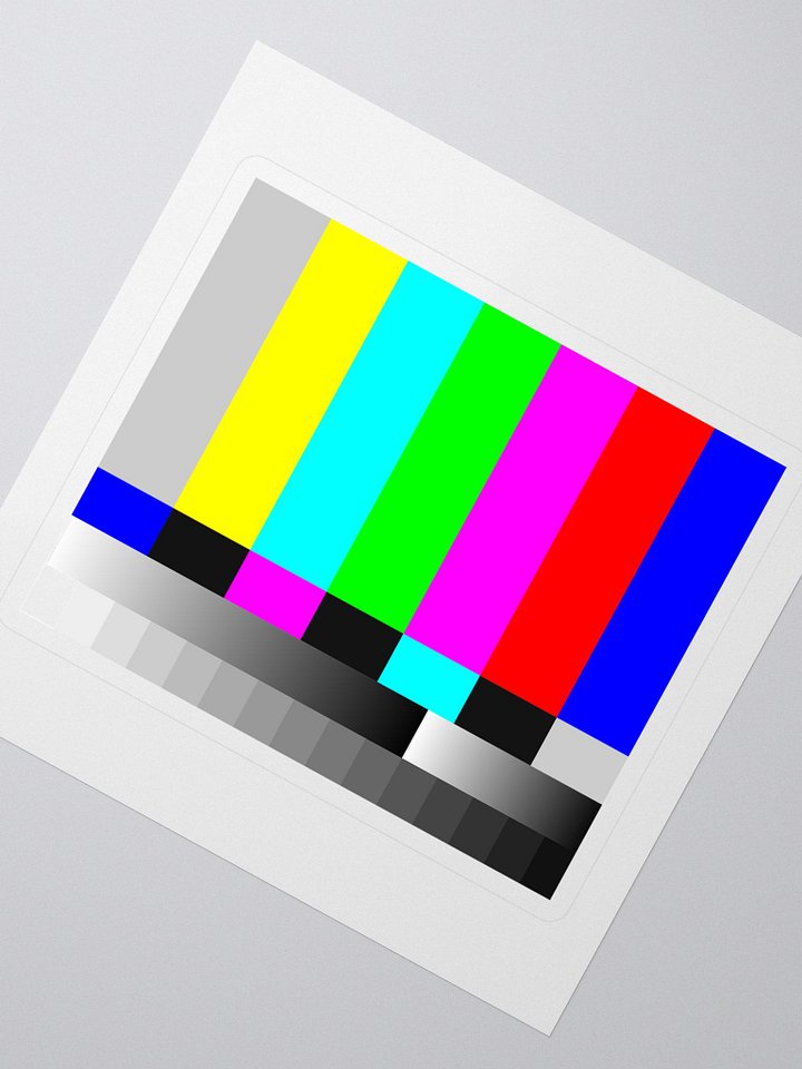 Color Test Pattern / TV Bars Kiss Cut Stickers product image (2)