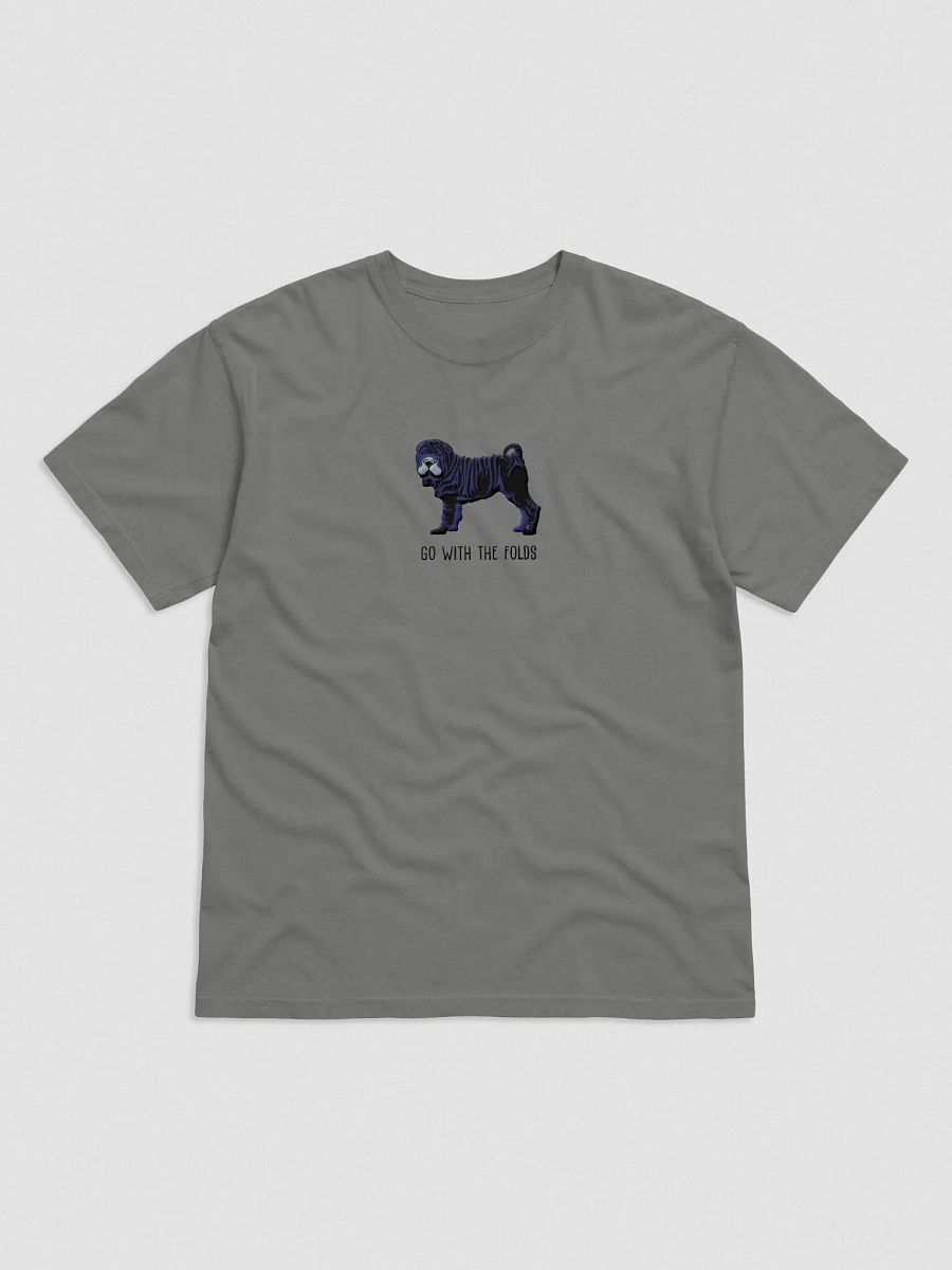Go with the Folds T-Shirt(Embroidered) of a Chinese Shar-Pei(Black) product image (4)