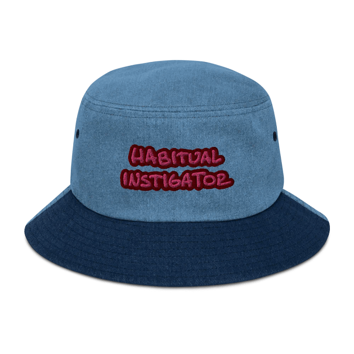 Habitual Instigator embroidered denim bucket hat (pink) product image (1)