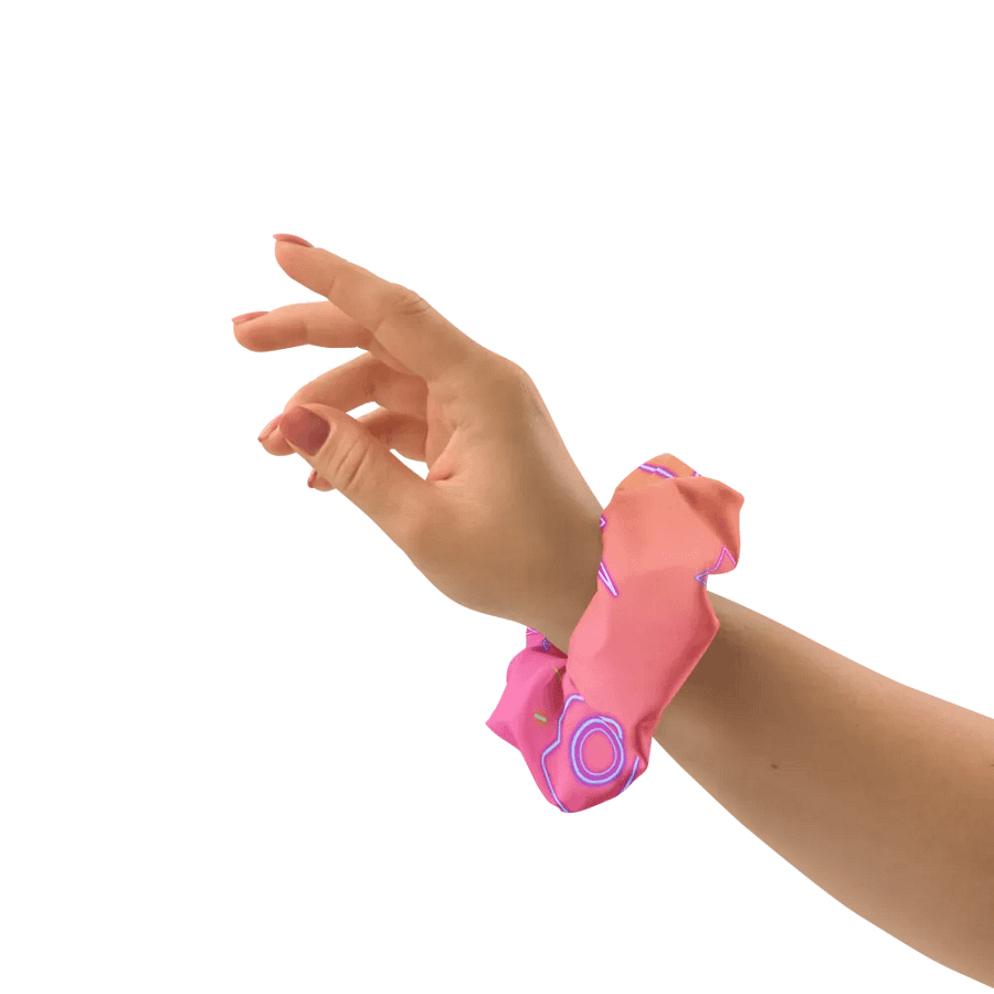 Funky Fotog Scrunchy Pink & Orange Neon product image (3)