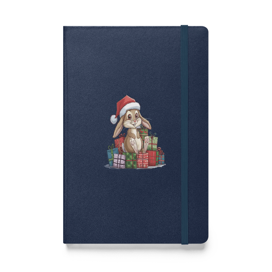 Hardcover Bound Notebook | Santa Bunny product image (1)