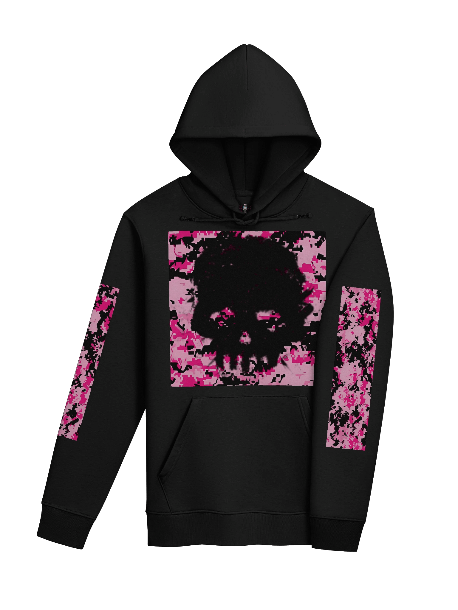 Pixelated Skull Camo Eco Hoodie product image (4)