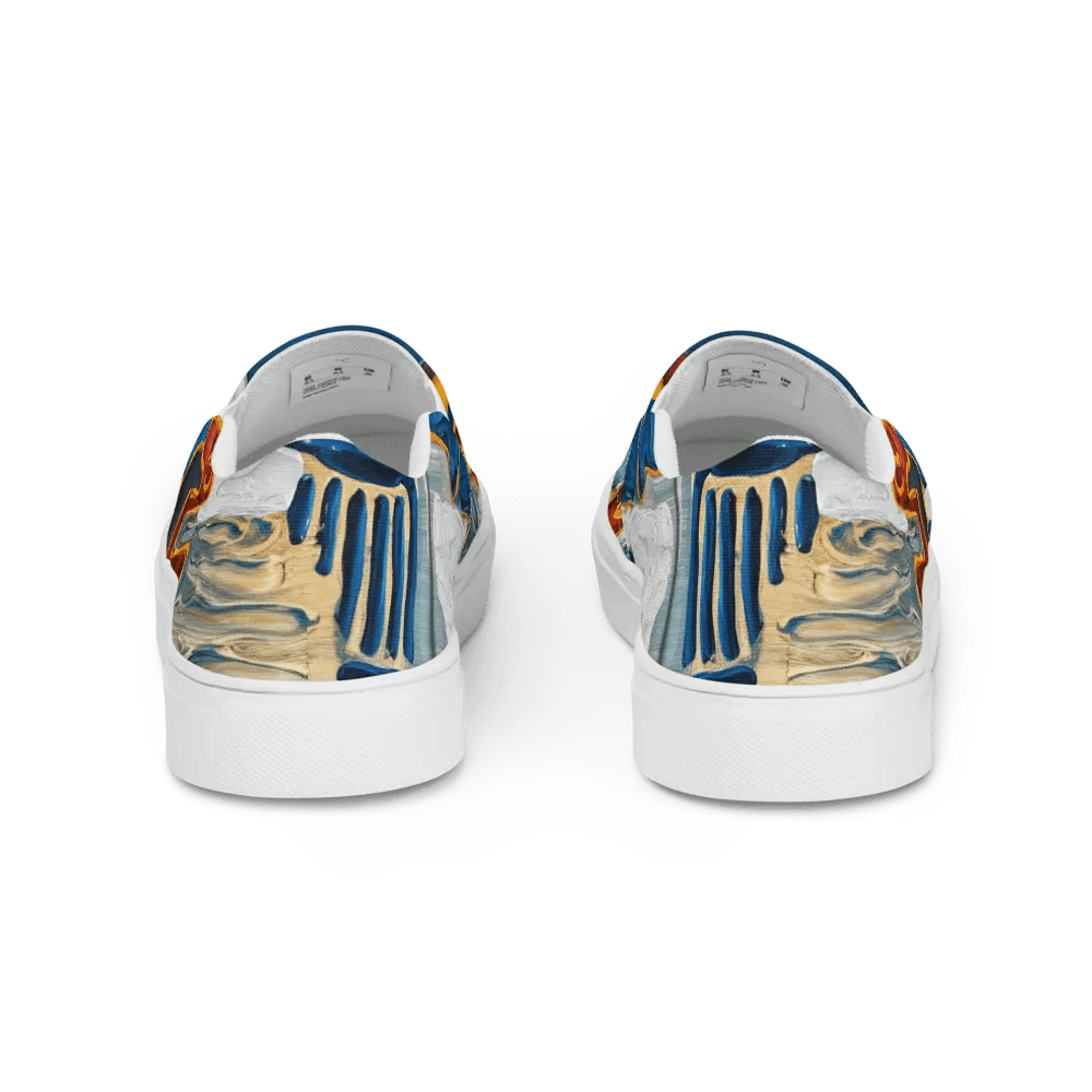 Women's "Combing the Clouds" Painted Canvas Slip-On Shoes product image (4)