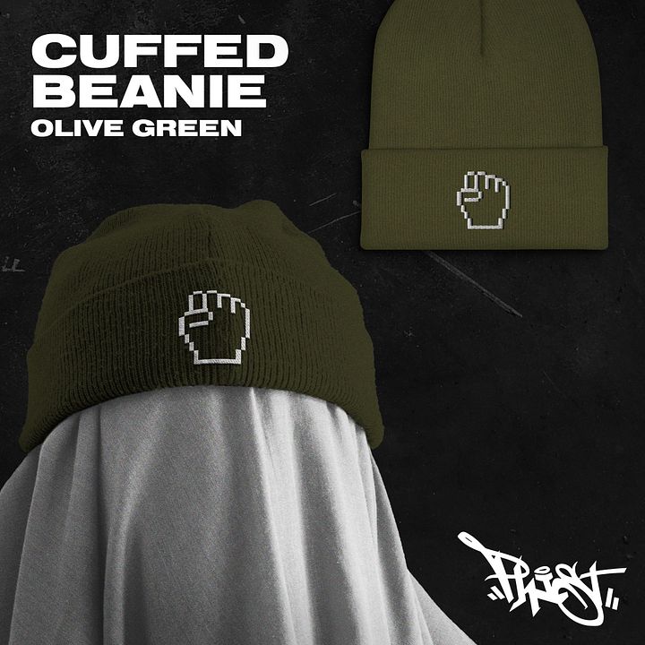 EMBLEM BEANIE (OLIVE) product image (1)