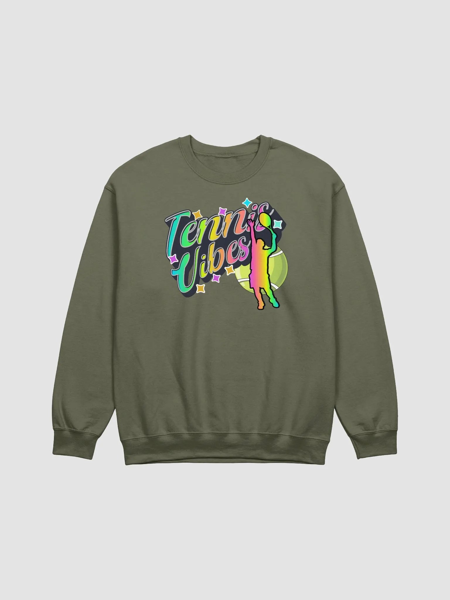 Tennis Vibes Male Neon Gradient Crewneck product image (11)