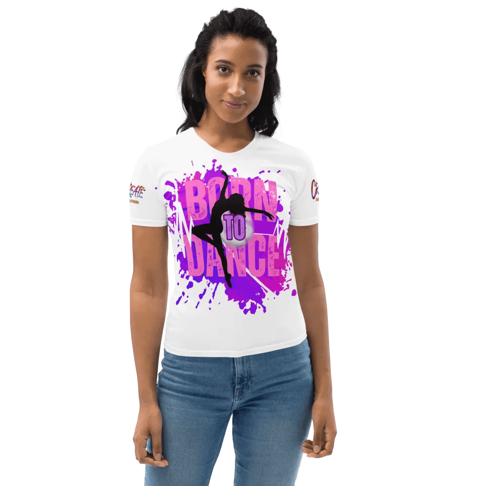 Born to Dance Her Silhouette All-Over Print Women's T-Shirt product image (12)