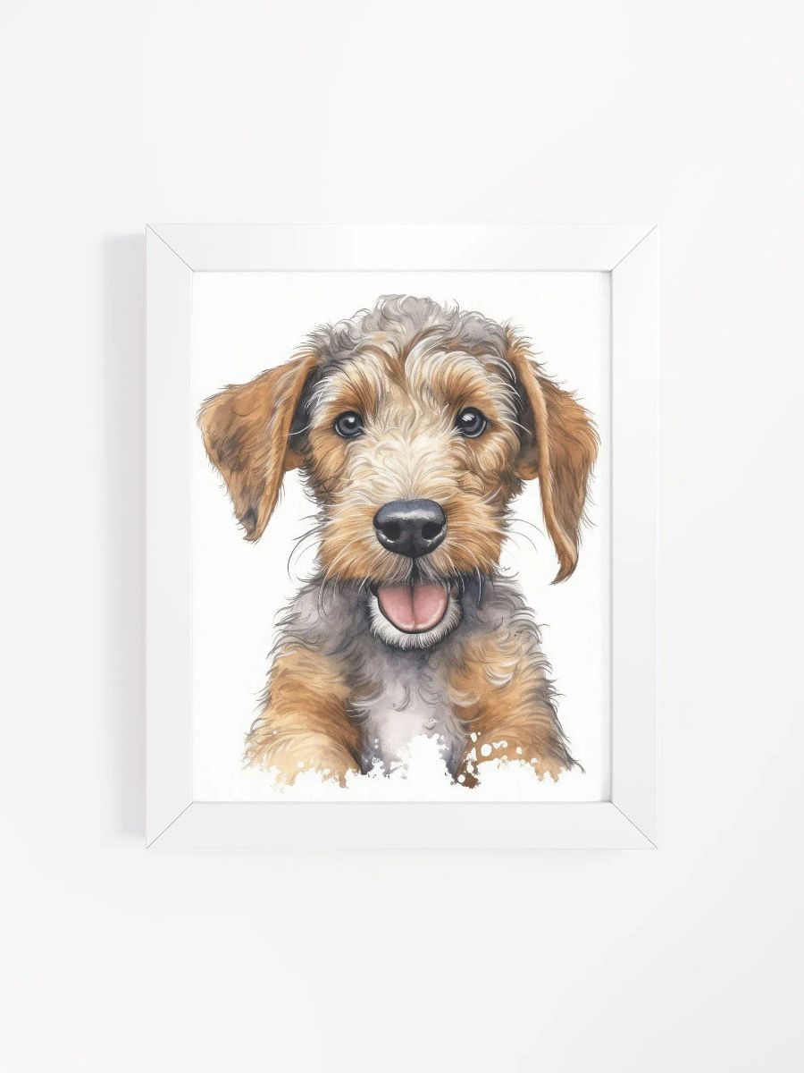 Airedale Terrier Puppy Portrait Watercolor Wall Art product image (52)