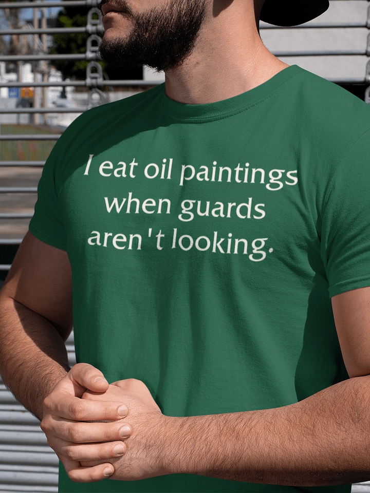 I eat oil paintings supersoft unisex t-shirt product image (1)