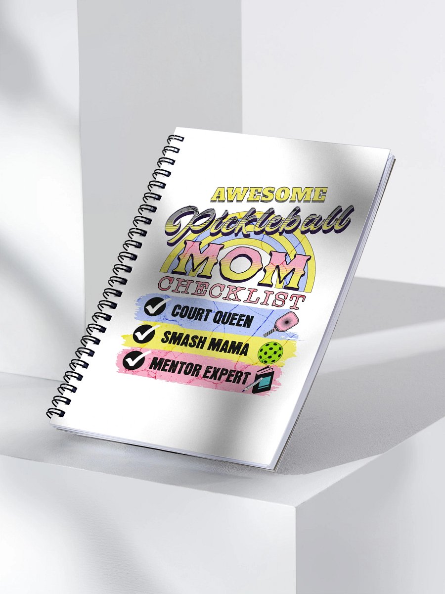 Awesome Pickleball Mom Spiral Checklist Notebook product image (3)