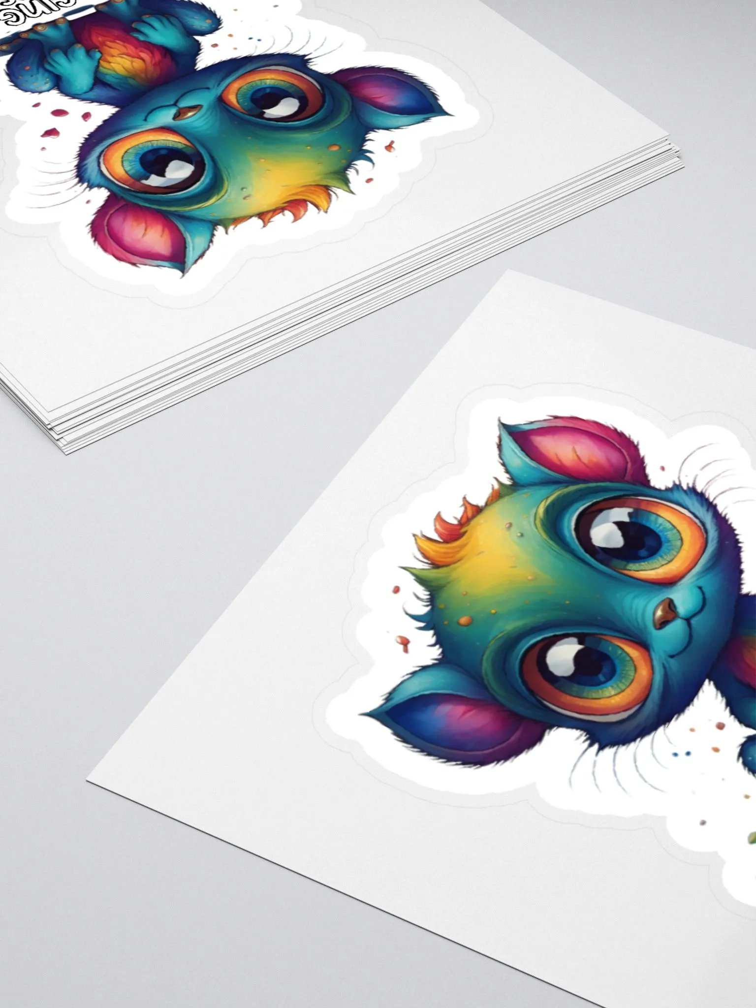 Kawaii Sticker-Embracing My Weirdness Era-Cute & Colorful Creature Sticker-Rainbow Sticker-LGBTQIA+ Sticker product image (12)