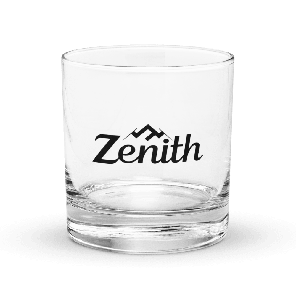 Zenith Clear Rocks Glass - Elegant Branded Design with Mountain Peak Logo product image (3)