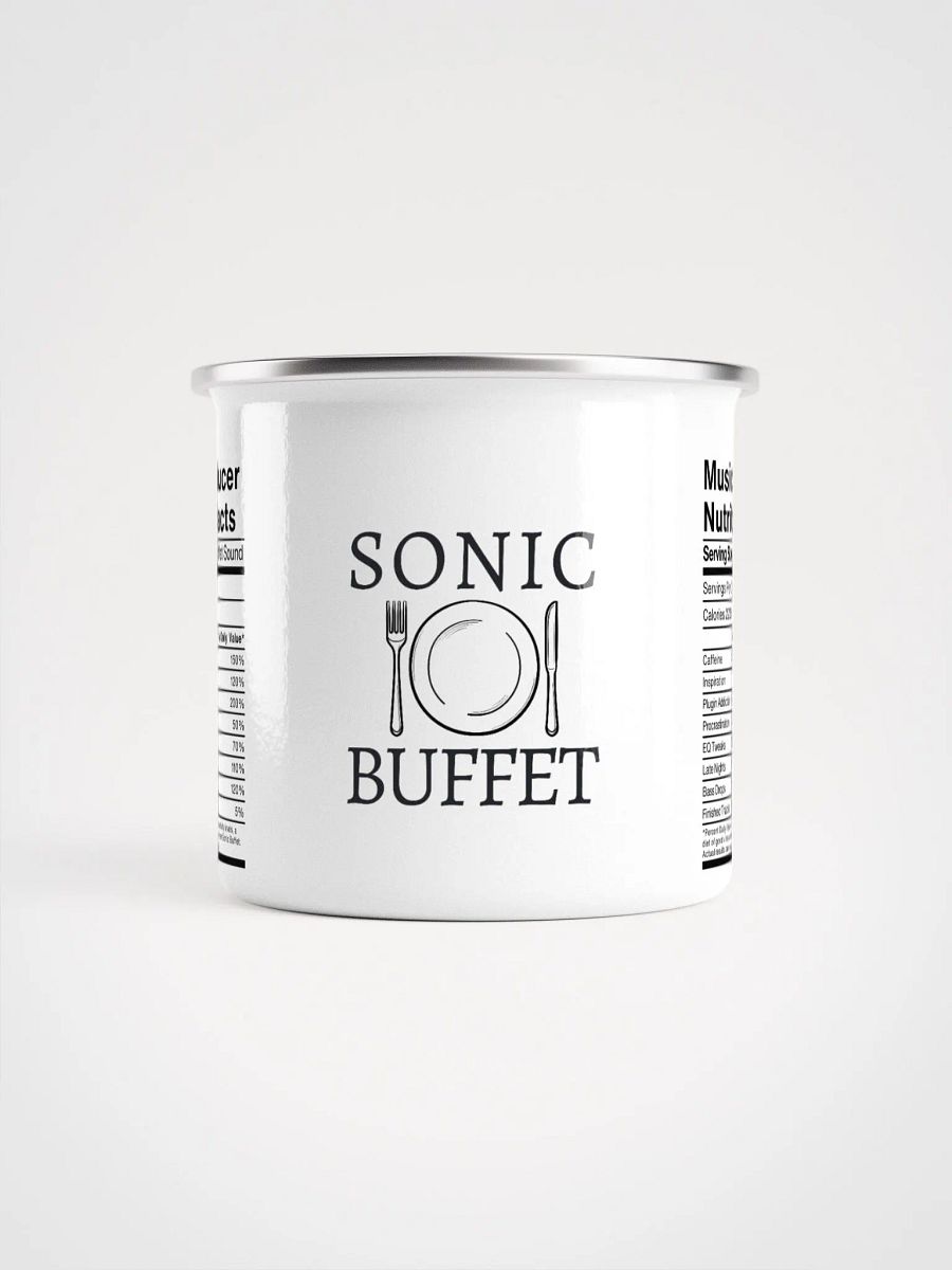 "Music Producer Nutrition Facts" Enamel Coffee Mug product image (2)