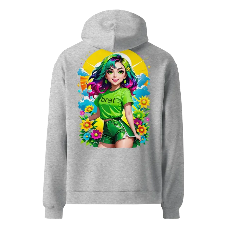 Brat - Premium Hoodie (Athletic Heather) Brat Life - v3 (Back Printed Design) product image (1)