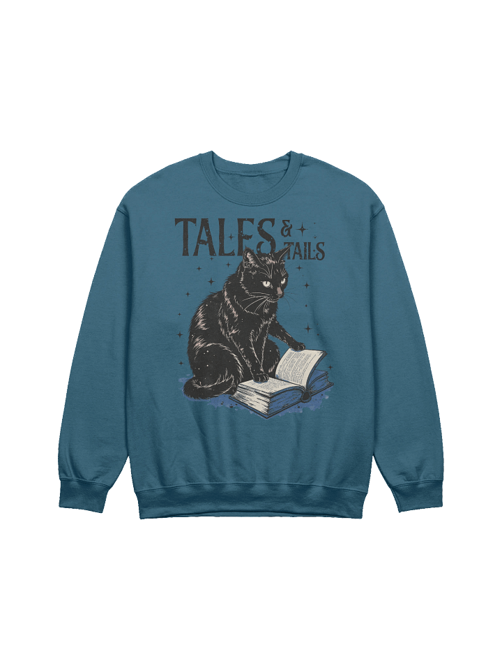 The "Tales & Tails" Book Cat Sweatshirt product image (2)