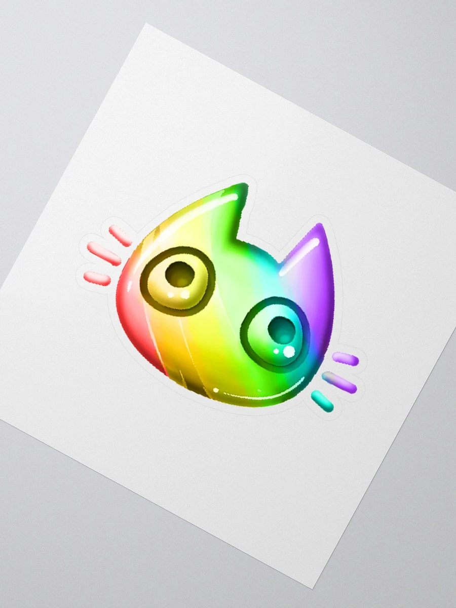 Rainbow Cat Face Sticker product image (3)