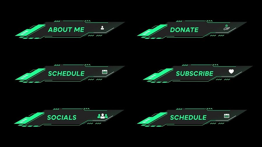 Futuristic Green Twitch Panels product image (1)