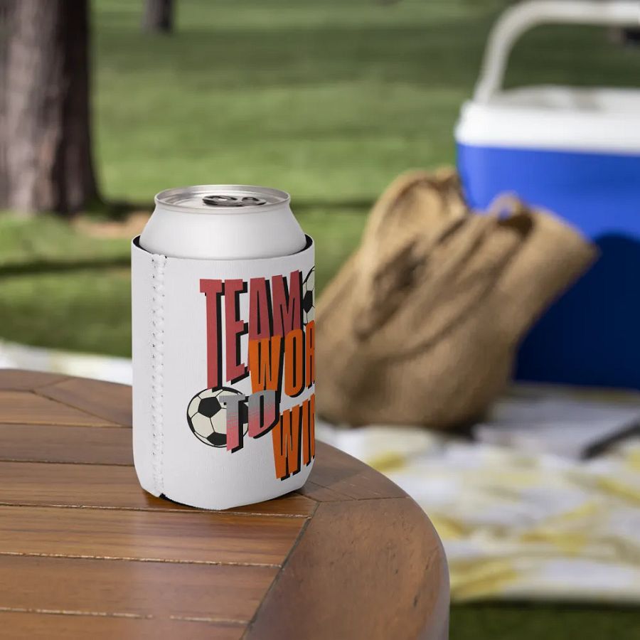 Team Work To Win! Soccer Team Can Cooler product image (7)