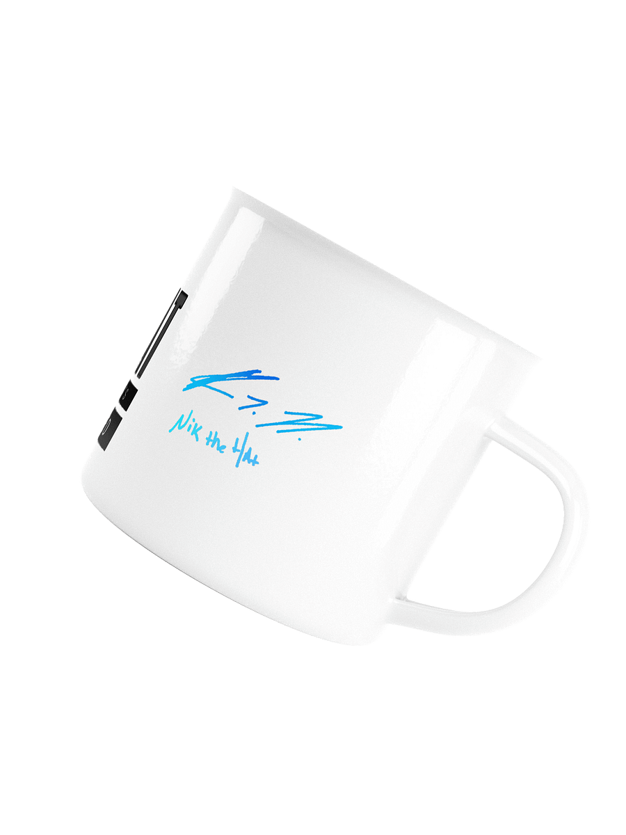 Nik The Hat | 12oz Enamel Mug – Summer ’25 BACK THE BLUE Edition product image (5)