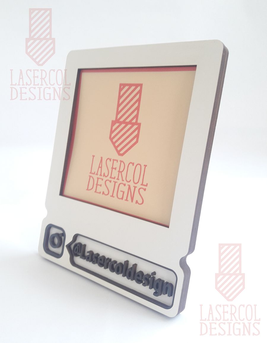 Photo frame with Instagram Handle - Laser Cut Files product image (6)