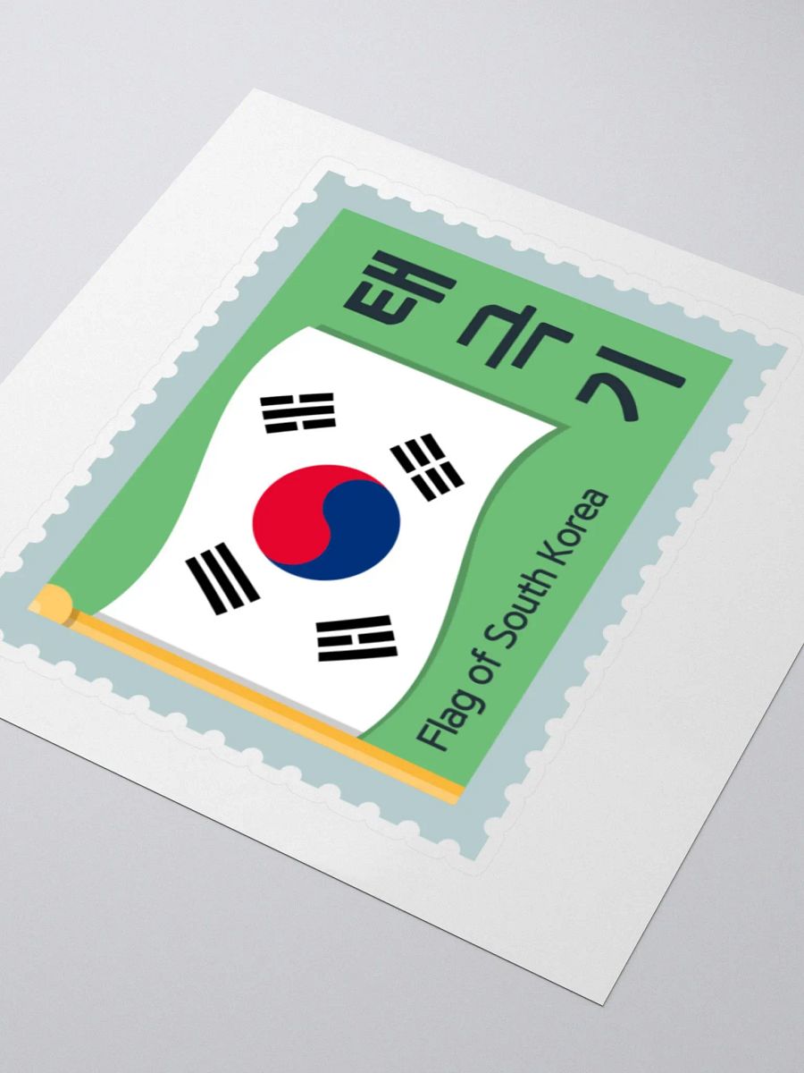 Korean National Flag (Taegeukgi ) Stamp Sticker, K-Culture Gift, Learn Korean Alphabet product image (8)