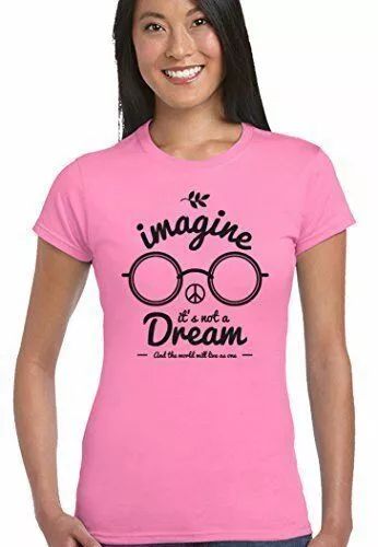 Imagine It's Not A Dream Womens Funny John Lennon T-Shirt Peace Love product image (4)