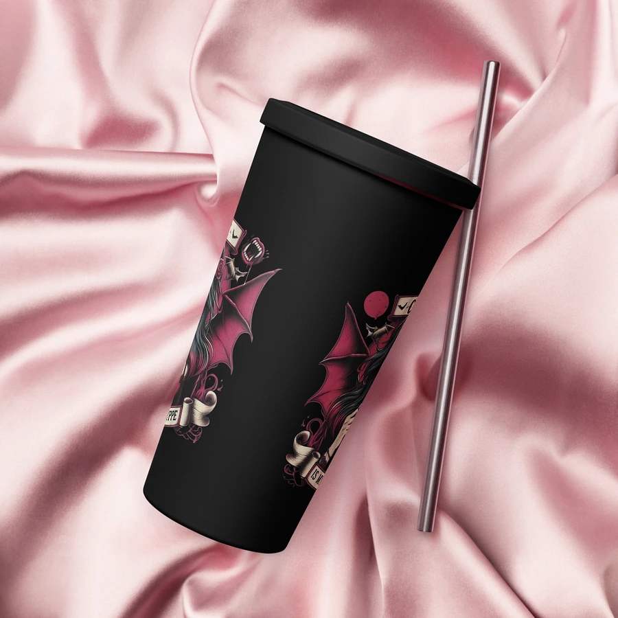 Coffee Is My Blood Type - Insulated Tumbler with a Straw product image (21)