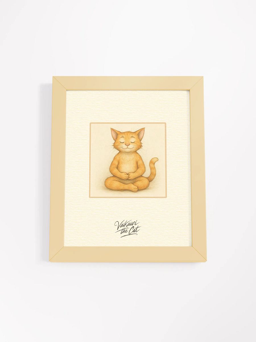Vaikauri the Cat Meditation Framed Artprint product image (1)