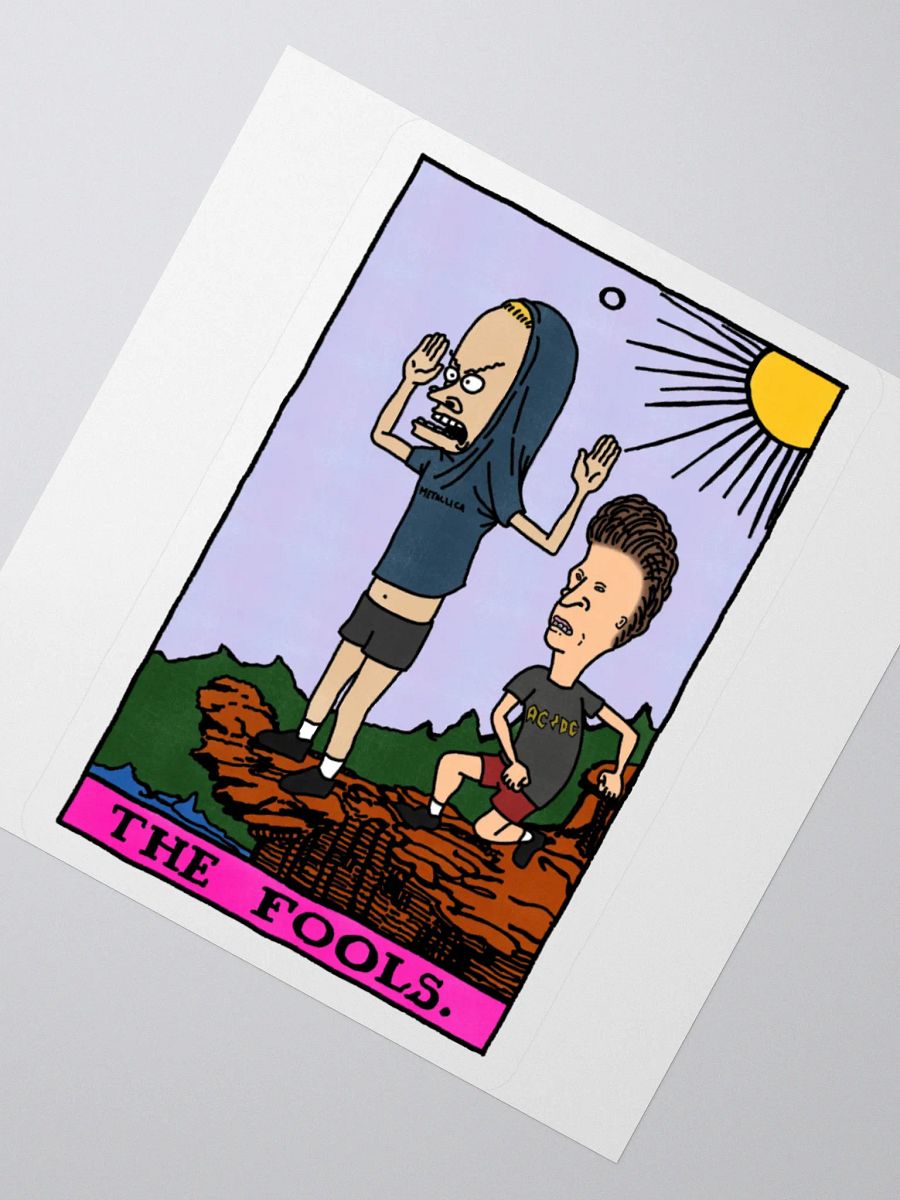 Cornholio Beavis and Butthead Fool Tarot Card Sticker product image (2)