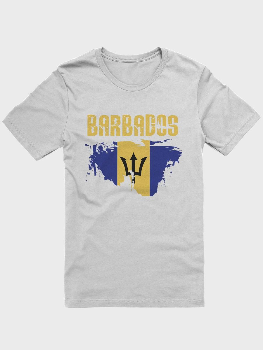 Barbados Trident Flag Unisex Supersoft T-Shirt by CultuRep product image (1)