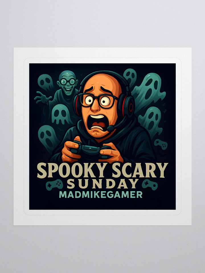 Spooky Gamer Shock Kiss Cut Stickers product image (1)