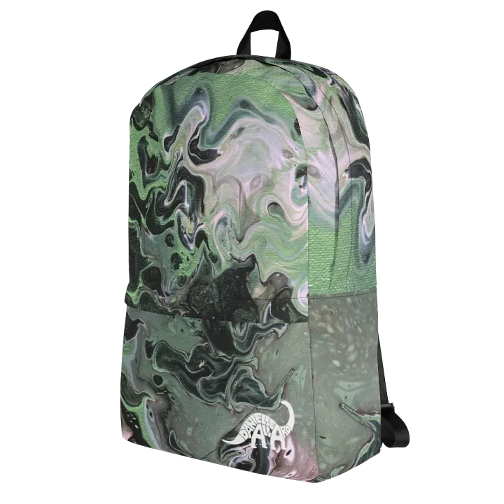 Metallic Green Fluid Acrylic Backpack product image (2)