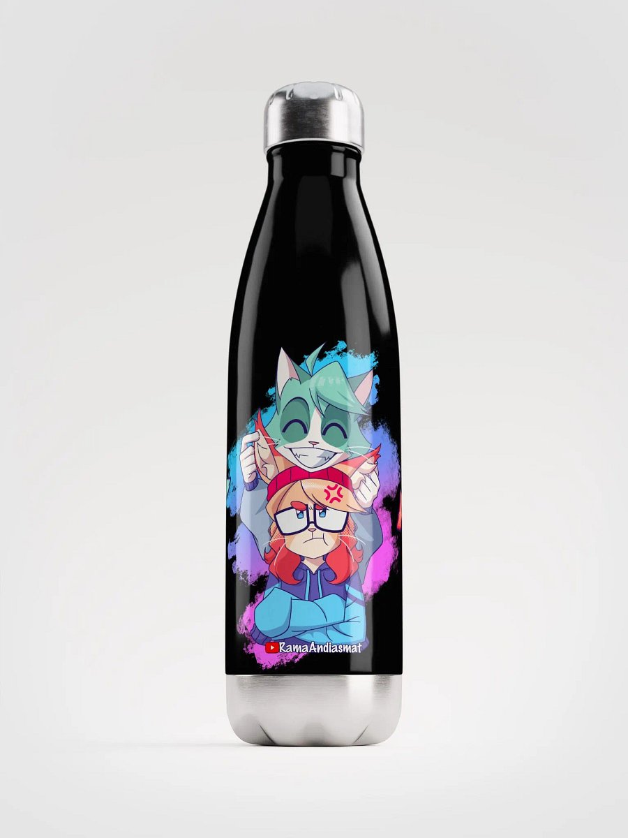 Cyan Teasing Alice's Ears Stainless Steel Water Bottle product image (1)