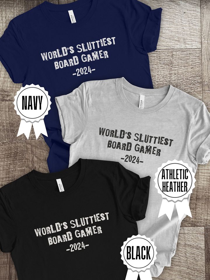 Sexy Board Game Night Shirt, World's Sluttiest Board Gamer 2024 Light T-shirt product image (2)