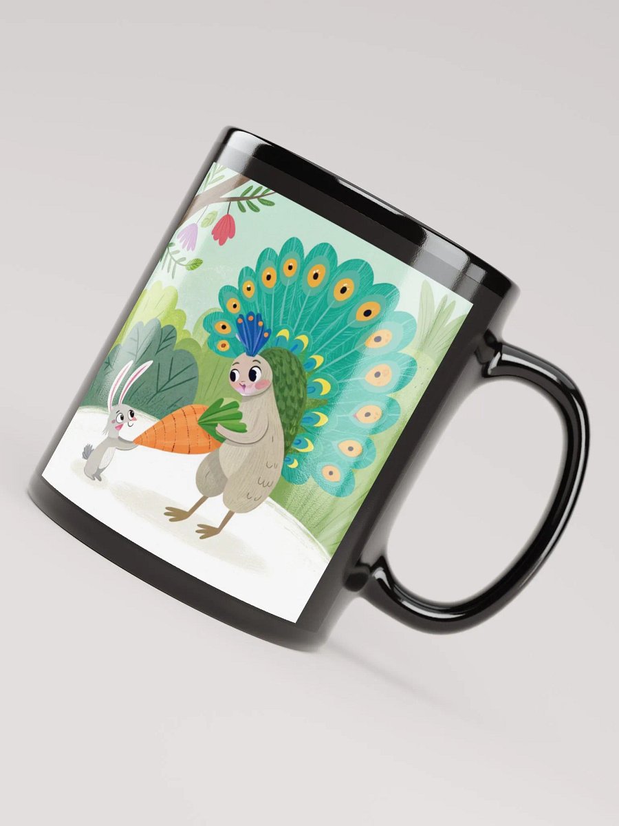 Playful Peacock and Rabbit Mug product image (8)