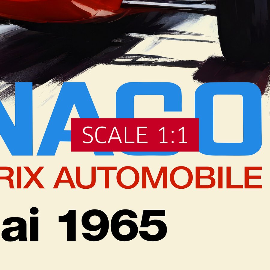 Monaco Grand Prix 1965 Poster — Vintage F1 Racing Wall Art, Retro Motorsport Print product image (5)