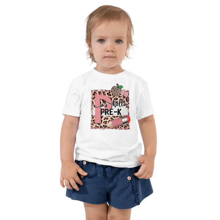 Leopard Pre-K Hello Toddler T-Shirt product image (1)