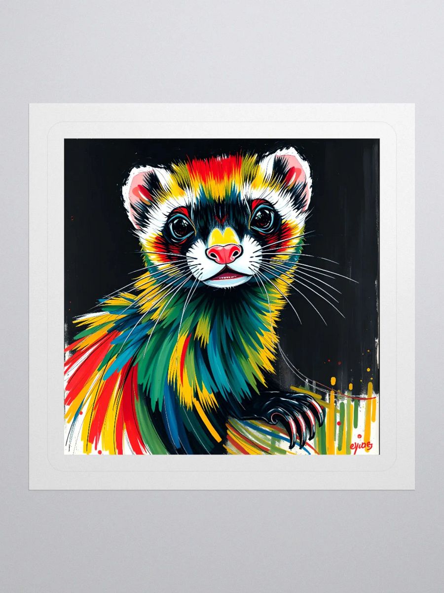 Vibrant Ferret Kiss Cut Stickers product image (1)