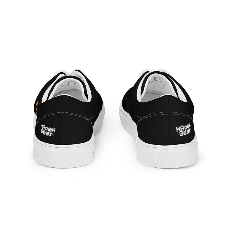 White HApex Gear White Logo Cancer Awareness Orange Ribbon. Black Women's Lace-Up Canvas Shoes product image (6)