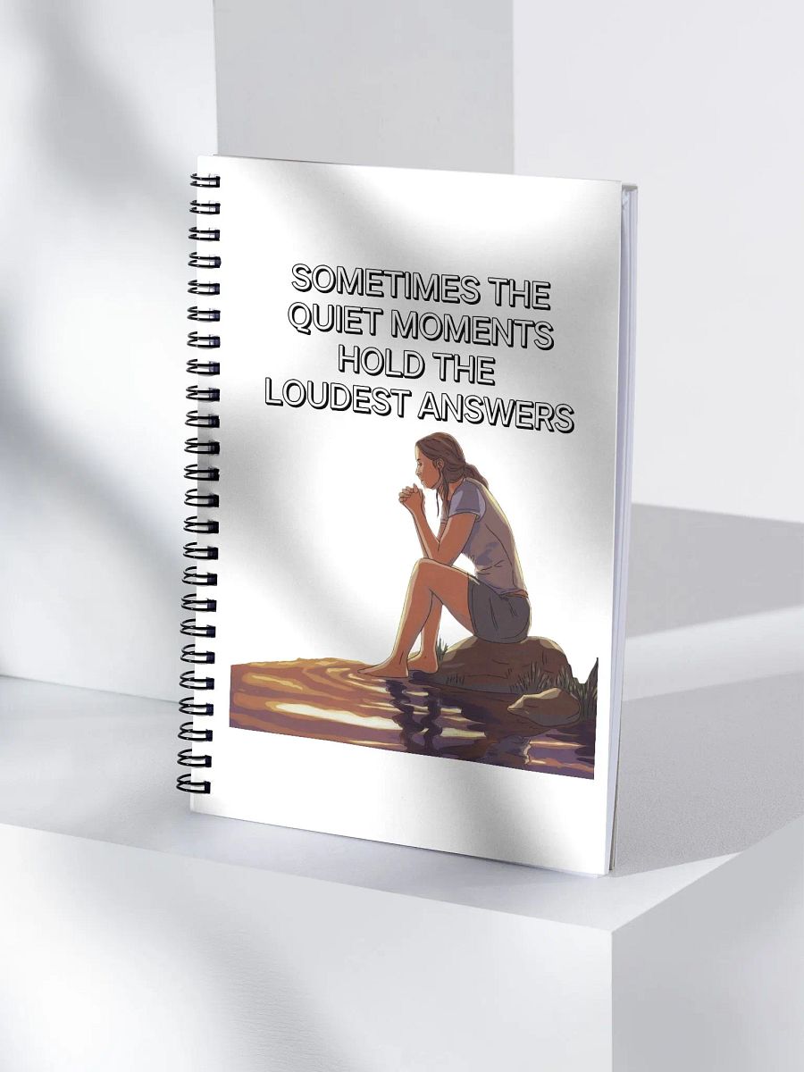 Sometimes The Quiet Moments Hold The Loudest Answers - Motivational Spiral Notebook product image (4)
