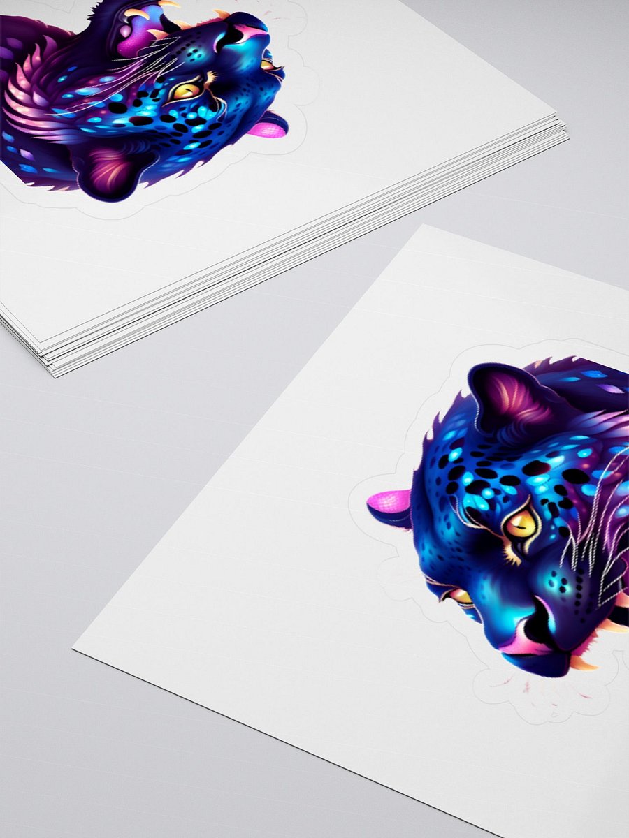 Neon Panther Kiss Cut Stickers product image (4)