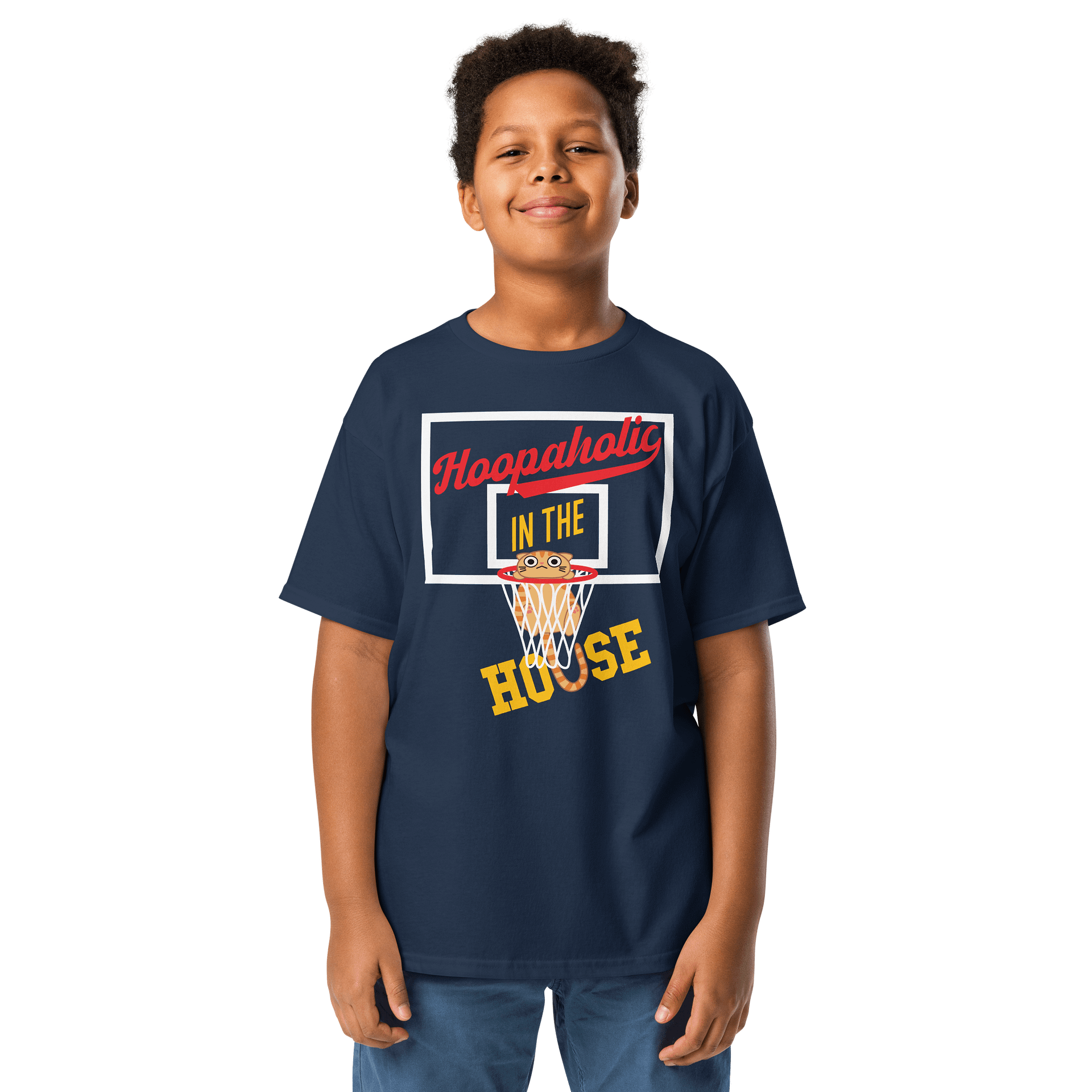 Basketball Cat (Hoopaholic IN THE HOUSE) - Youth Heavyweight T-shirt product image (16)