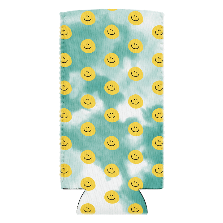 Smiley Tie Dye Coozie - Teal product image (2)