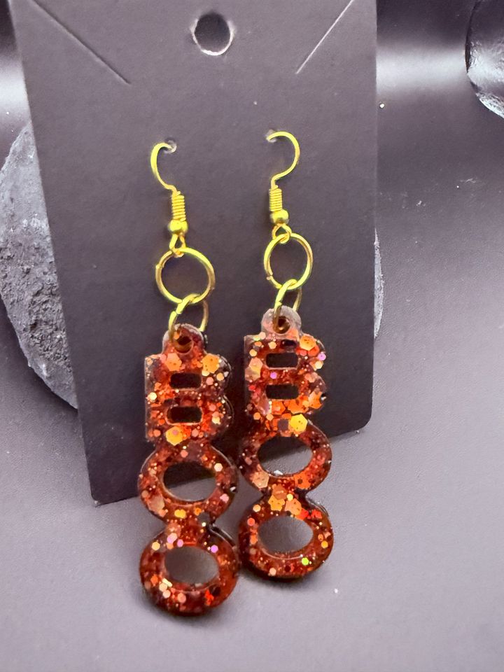 Resin Earings - Halloween Boo! product image (1)
