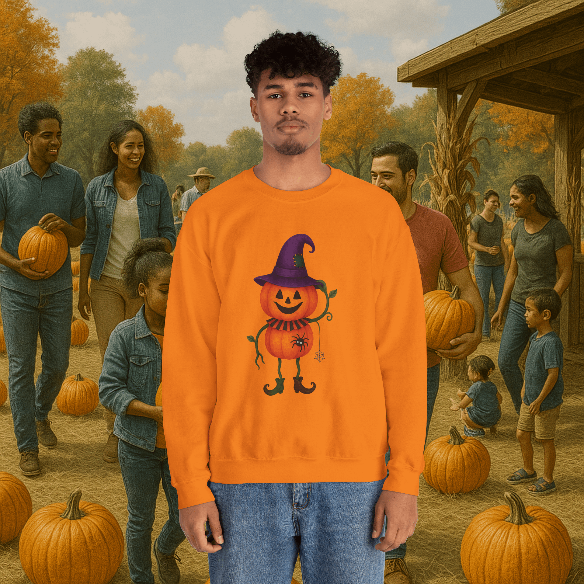 Mr. Pumpkin PNG | Cute Halloween Pumpkin Clipart | Fall Sublimation Design | Pumpkin Patch Digital Download product image (4)
