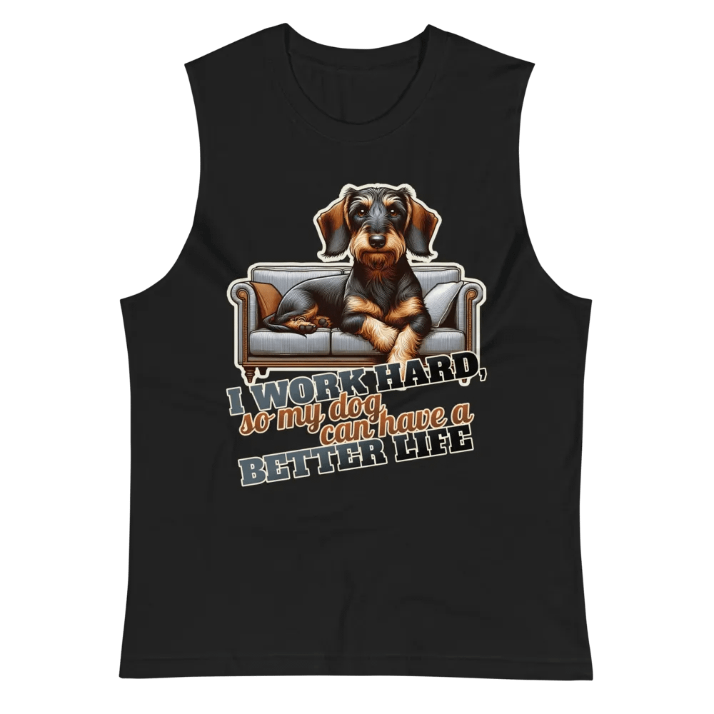Work Hard – Dachshund - Muscle Tank product image (4)