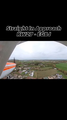 First time in a while I had a straight in approach at Gloucester EGBJ. Can I land it on the numbers? #leftseatculture #egbj #...