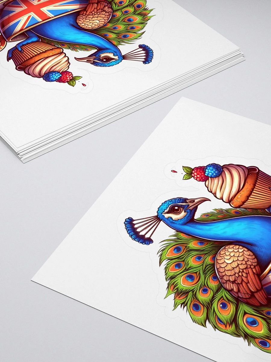 Peacock and his cupcake (Sticker) product image (4)