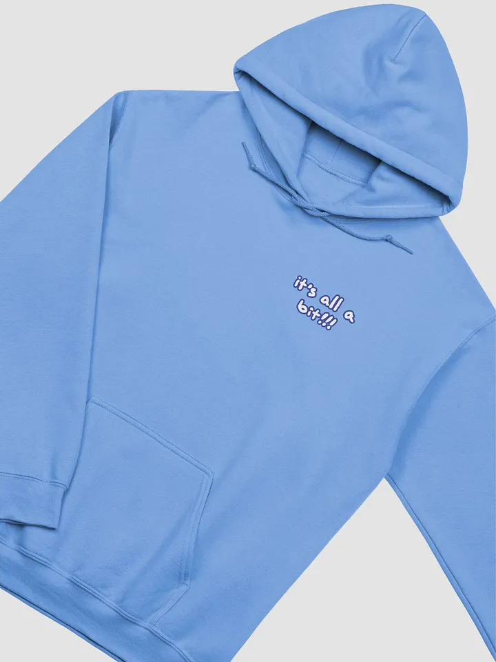 “It’s all a bit!!!” (sm. lined design, #3E4B9D) classic hoodie product image (7)