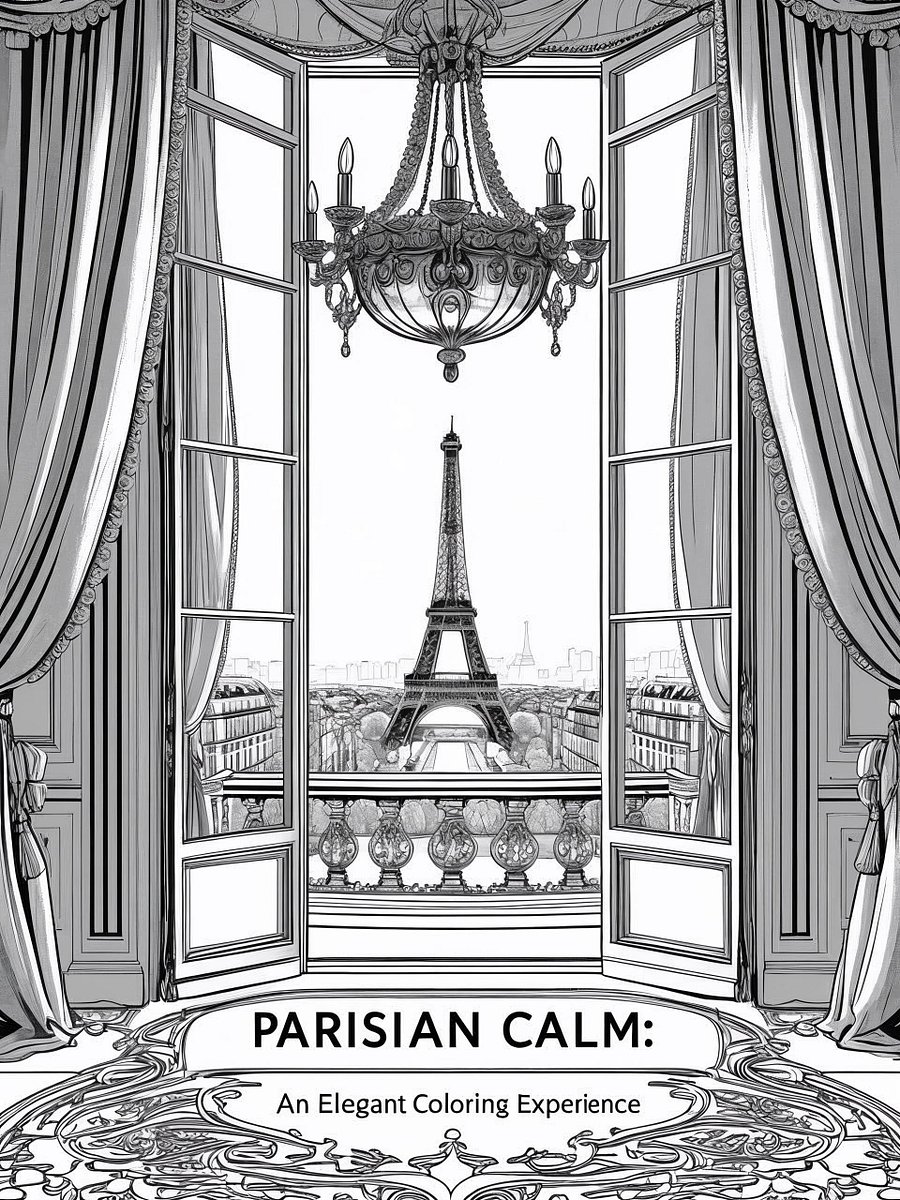 Parisian Calm: An Elegant Coloring Experience product image (1)