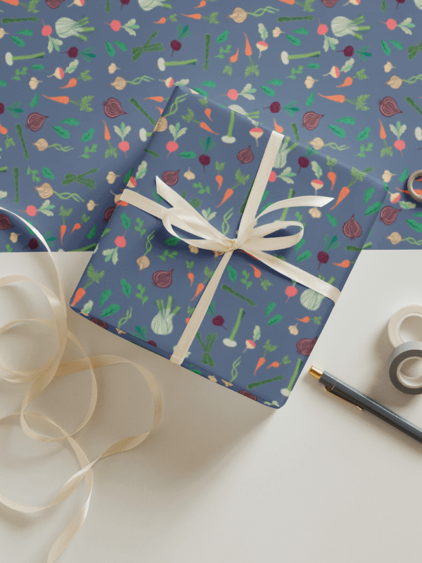 Summer Vegetable Patch Wrapping Paper product image (1)